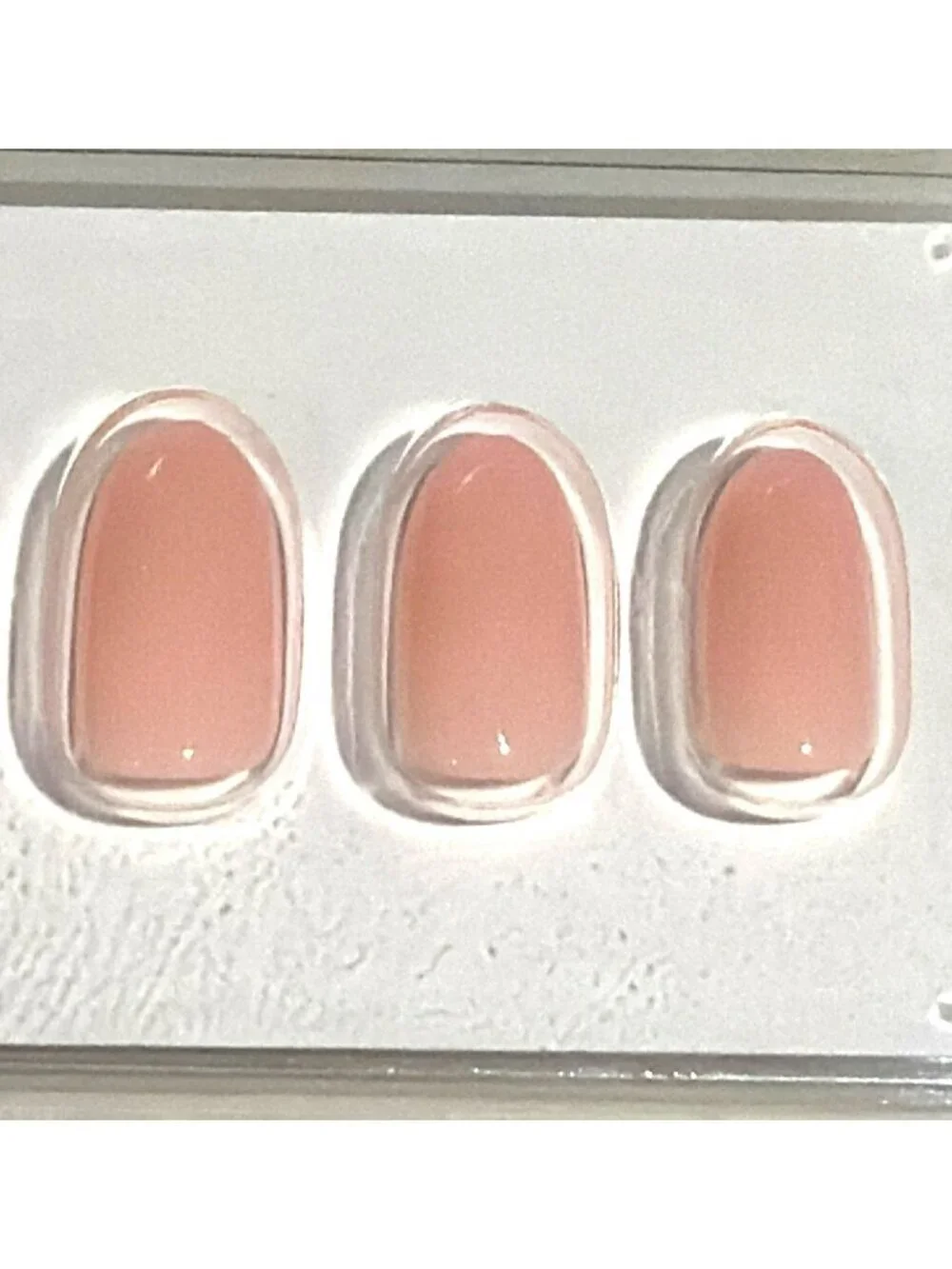 30 Day Wear Reusable Nails Press On Glue Like Acrylic Nude Pink New